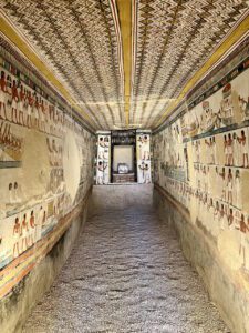 Inside of a tomb in the Valley of the Kings
