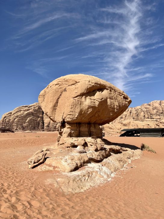 a rock formation found in the deserts of Jordan