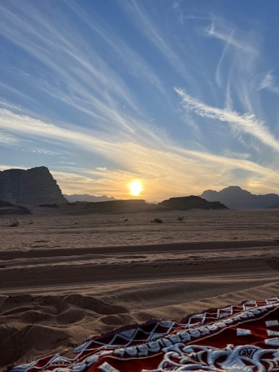 A desert sunset